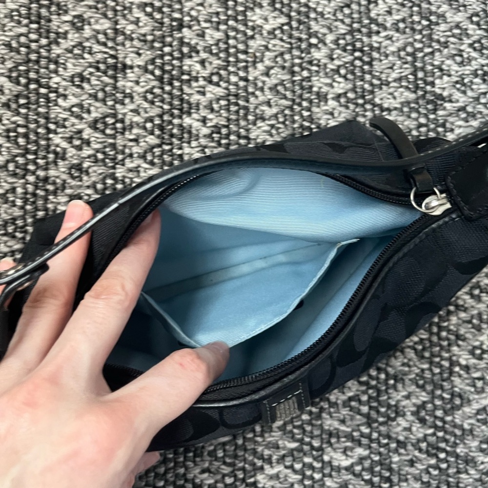 Coach Black Signature Canvas Mini Shoulder Bag - Picture 5 of 5